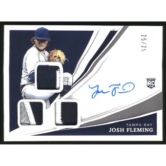 2021 Immaculate Collection Rookie Triple Memorabilia Signatures Holo Silver #35 Josh Fleming