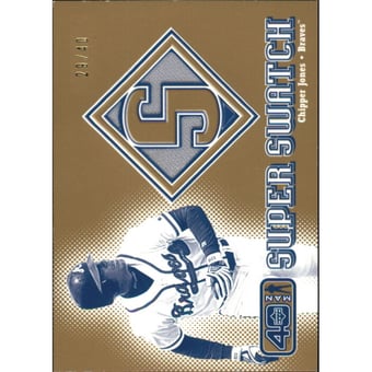 2002 Upper Deck 40-Man Super Swatch Gold #SCJ Chipper Jones