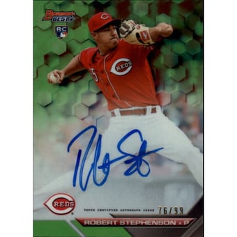 2016 Bowman's Best Best of '16 Autographs Green Refractors #B16RS Robert Stephenson