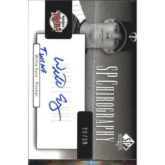 2004 SP Authentic Chirography Silver Duo Tone #WE Willie Eyre Twins