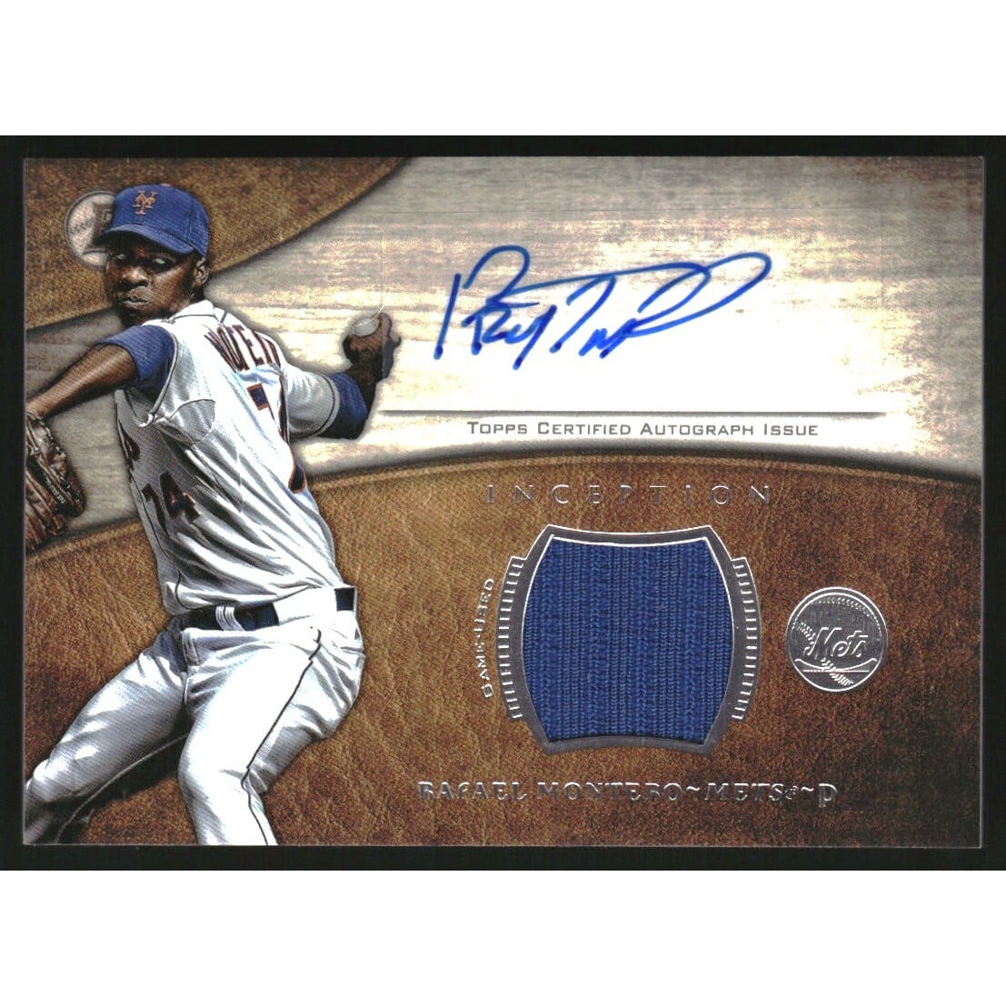 2014 Bowman Inception Patch Autographs #APRM Rafael Montero. rookie card picture