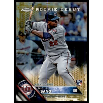 2016 Topps Chrome Holiday Mega Box Gold Refractors #HMT4 Miguel Sano