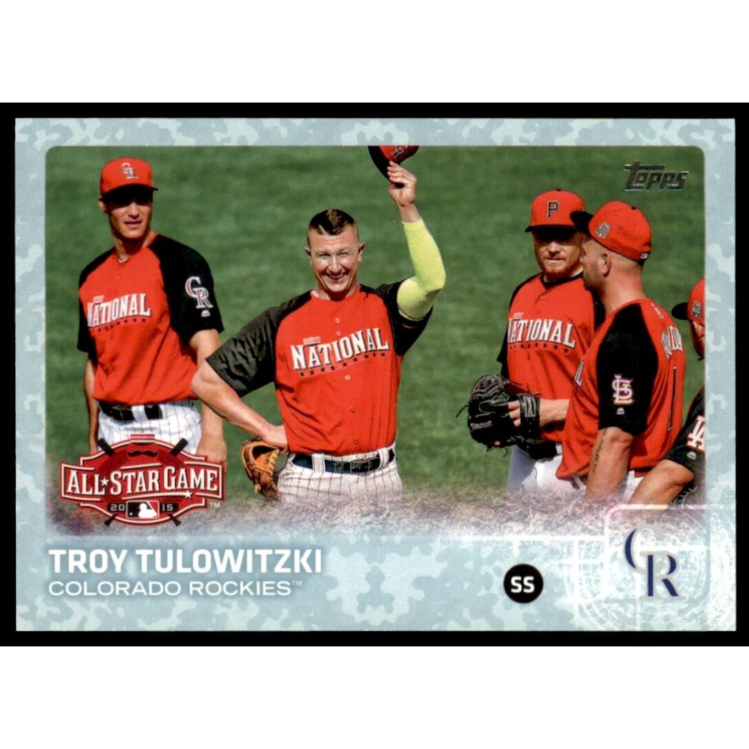 2015 Topps Update Snow Camo #US199 Troy Tulowitzki. rookie card picture