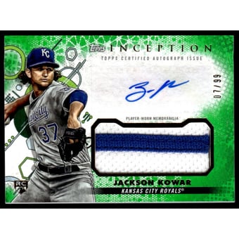 2022 Topps Inception Patch Autographs Green #IAPJK Jackson Kowar