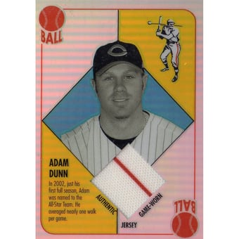 2003 Topps Chrome Blue Backs Relics #AD Adam Dunn Uni B