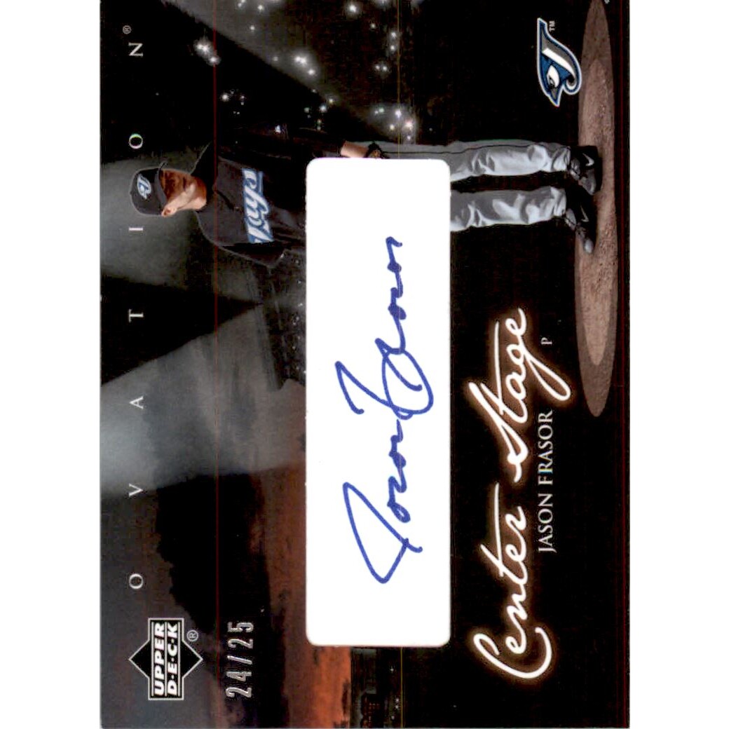 2006 Upper Deck Ovation Center Stage Signatures #JF Jason Frasor. rookie card picture