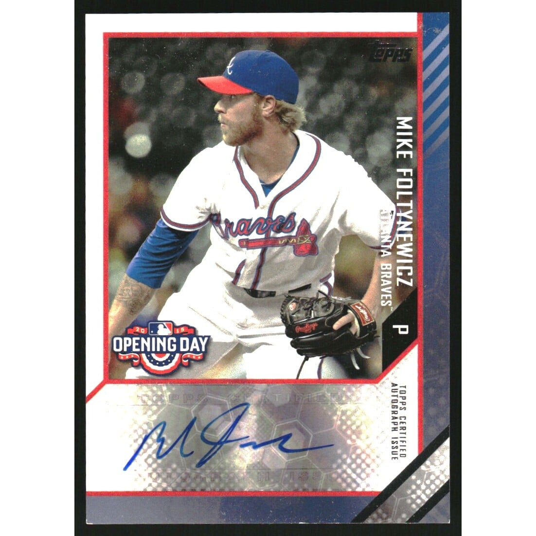 2015 Topps Opening Day Autographs #ODAMF Mike Foltynewicz. rookie card picture