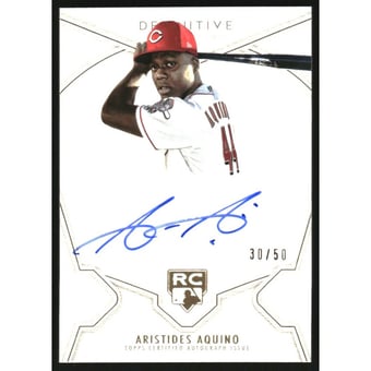 2020 Topps Definitive Collection Rookie Autographs #DRAAAQU Aristides Aquino