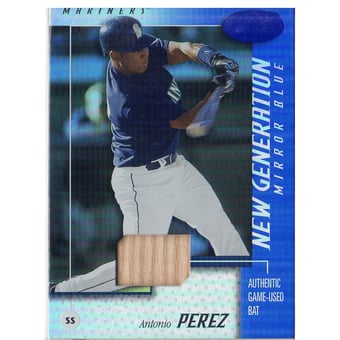 2002 Leaf Certified Mirror Blue #196 Antonio Perez NG Bat