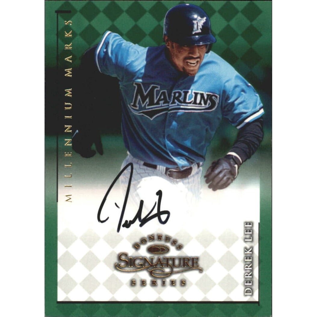 1998 Donruss Signature Series Autographs Millennium #72 Derrek Lee. rookie card picture