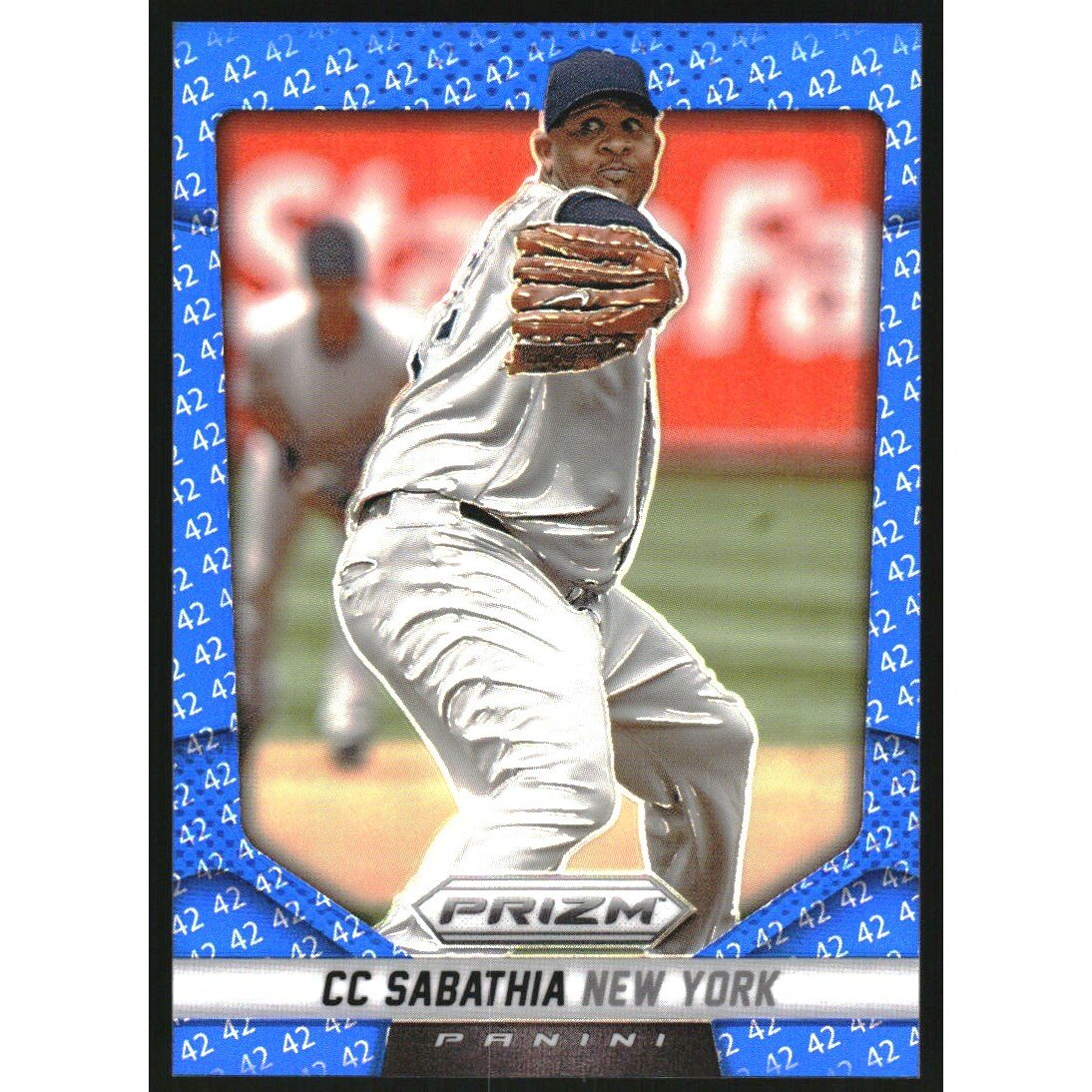 2014 Panini Prizm Prizms Blue 42 #77 CC Sabathia. rookie card picture