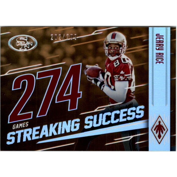 2016 Panini Phoenix Streaking Success Orange #SSJR Jerry Rice. rookie card picture