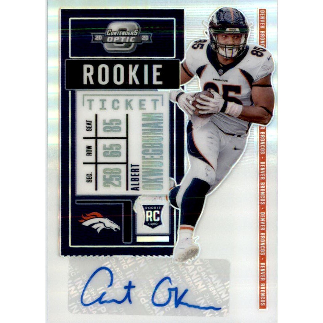 2020 Panini Contenders Optic Silver #180 Albert Okwuegbunam AU. rookie card picture