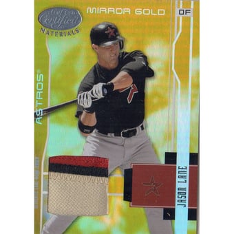 2003 Leaf Certified Materials Mirror Gold Materials #71 Jason Lane Jsy