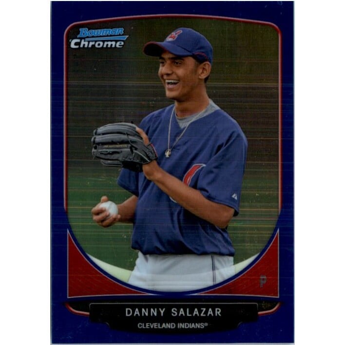 2013 Bowman Chrome Prospects Blue Refractors #BCP6 Danny Salazar. rookie card picture