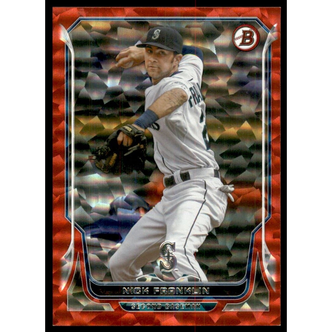 2014 Bowman Red Ice #195 Nick Franklin. rookie card picture