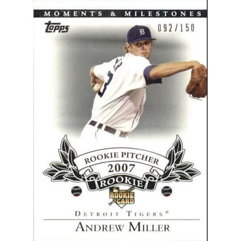 2007 Topps Moments and Milestones #178 Andrew Miller RC
