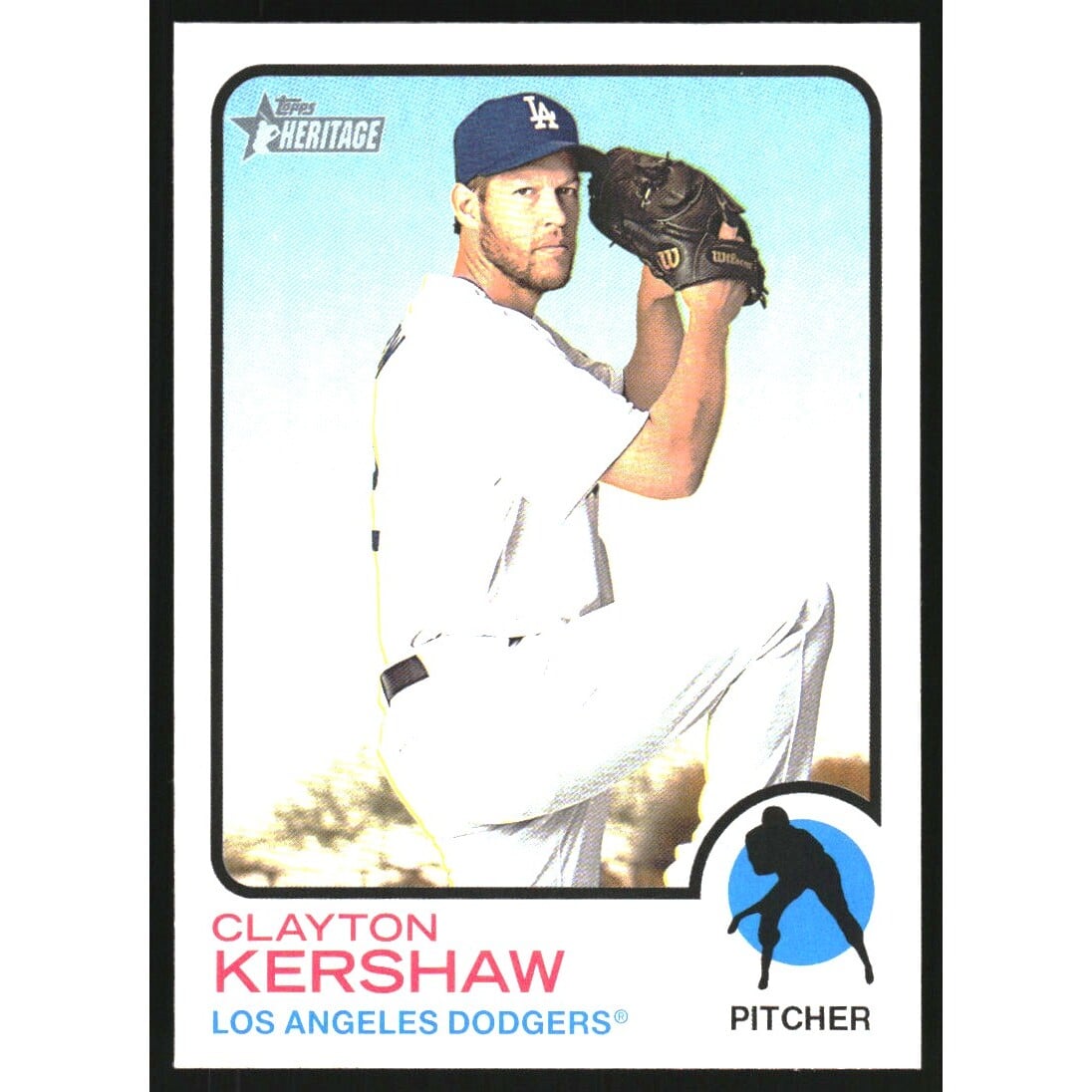 2022 Topps Heritage #725 Clayton Kershaw SP. rookie card picture