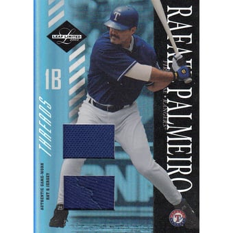 2003 Leaf Limited Threads Double #55 R.Palmeiro Rgr A Hat-Jsy/25