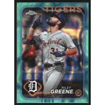 2024 Topps Chrome Aqua Lava Refractors #101 Riley Greene