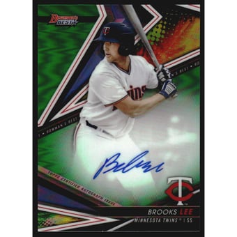 2022 Bowman's Best Best of '22 Autographs Green Refractors #B22BL Brooks Lee