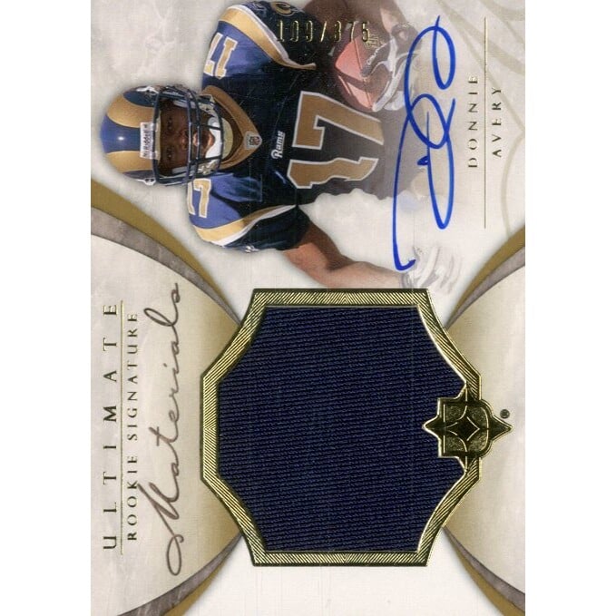 2008 Ultimate Collection #206 Donnie Avery JSY AU/375 RC
