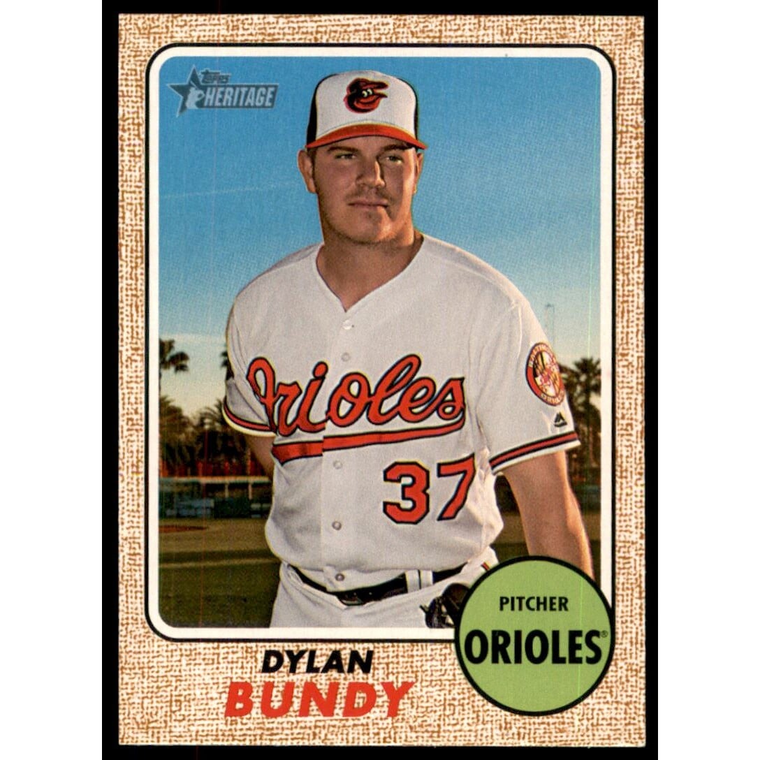 2017 Topps Heritage Bright Yellow Back #713 Dylan Bundy. rookie card picture