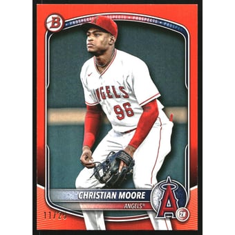 2025 Bowman Prospects Orange #BP107 Christian Moore