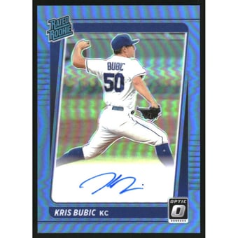 2021 Donruss Optic Rated Rookies Signatures Carolina Blue #11 Kris Bubic