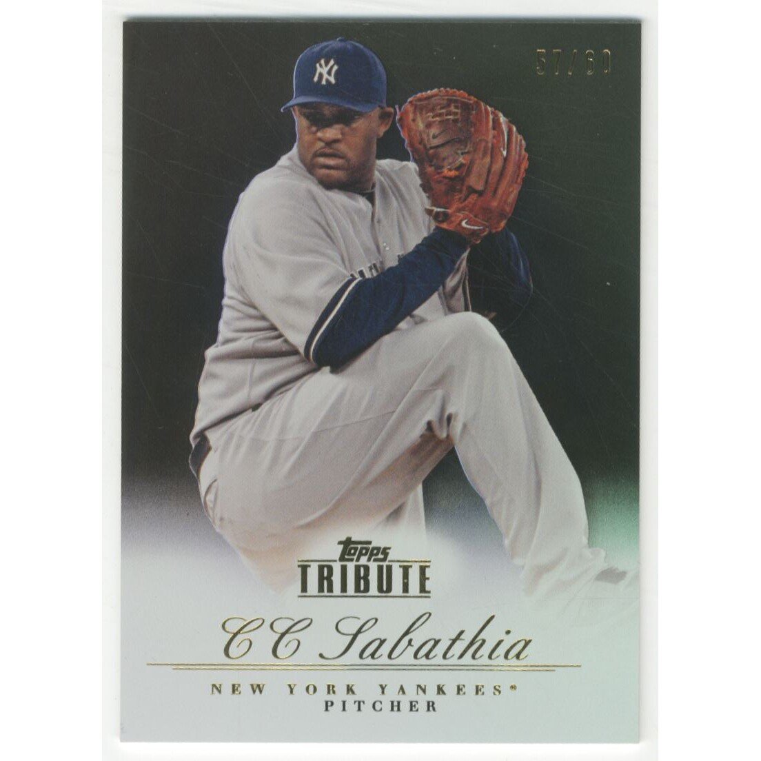 2012 Topps Tribute Black #72 CC Sabathia. rookie card picture
