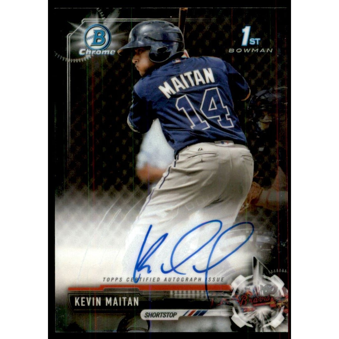 2017 Bowman Chrome Prospect Autographs #CPAKM Kevin Maitan. rookie card picture