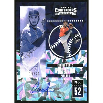 2020 Panini Contenders Contenders Autographs Cracked Ice #6 Cionel Perez