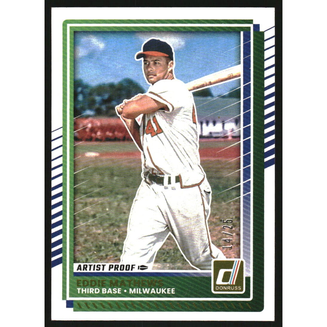 2025 Donruss Artist Proof #67 Eddie Mathews. rookie card picture