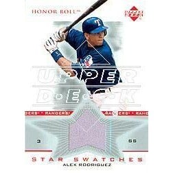 2002 Upper Deck Honor Roll Star Swatches Game Jersey #SSAR1 Alex Rodriguez Bat