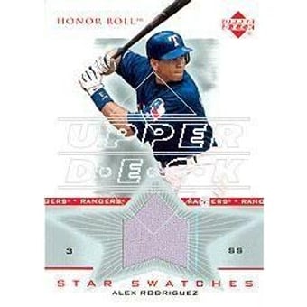 2002 Upper Deck Honor Roll Star Swatches Game Jersey #SSAR1 Alex Rodriguez Bat
