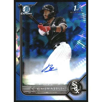 2022 Bowman Chrome Sapphire Prospect Autographs #BSPABB Benyamin Bailey