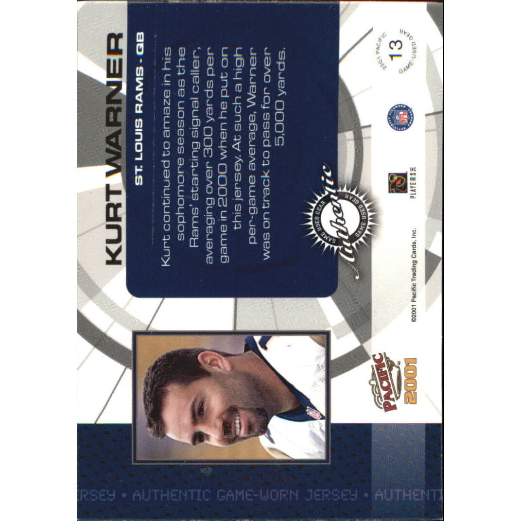 2001 Pacific Game Gear #13 Kurt Warner J