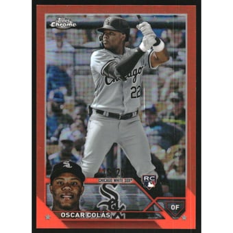 2023 Topps Chrome Orange Refractors #145 Oscar Colas