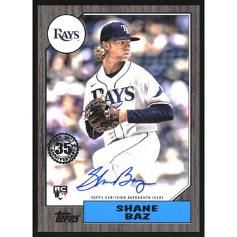 2022 Topps '87 Topps Autographs Black #87BASBA Shane Baz