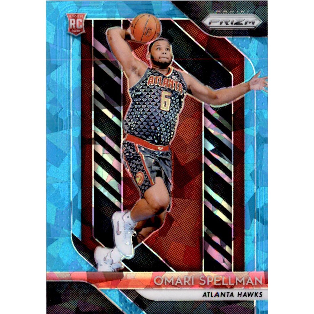 2018-19 Panini Prizm Prizms Blue Ice #88 Omari Spellman. rookie card picture