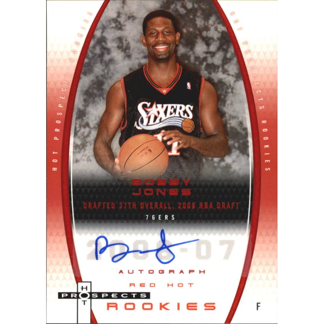 2006-07 Fleer Hot Prospects Red Hot #92 Bobby Jones AU. rookie card picture