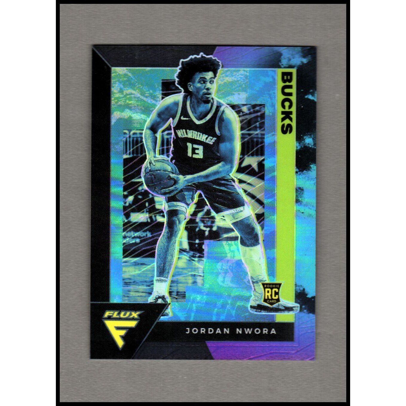 2020-21 Panini Flux Lunar Eclipse #237 Jordan Nwora. rookie card picture