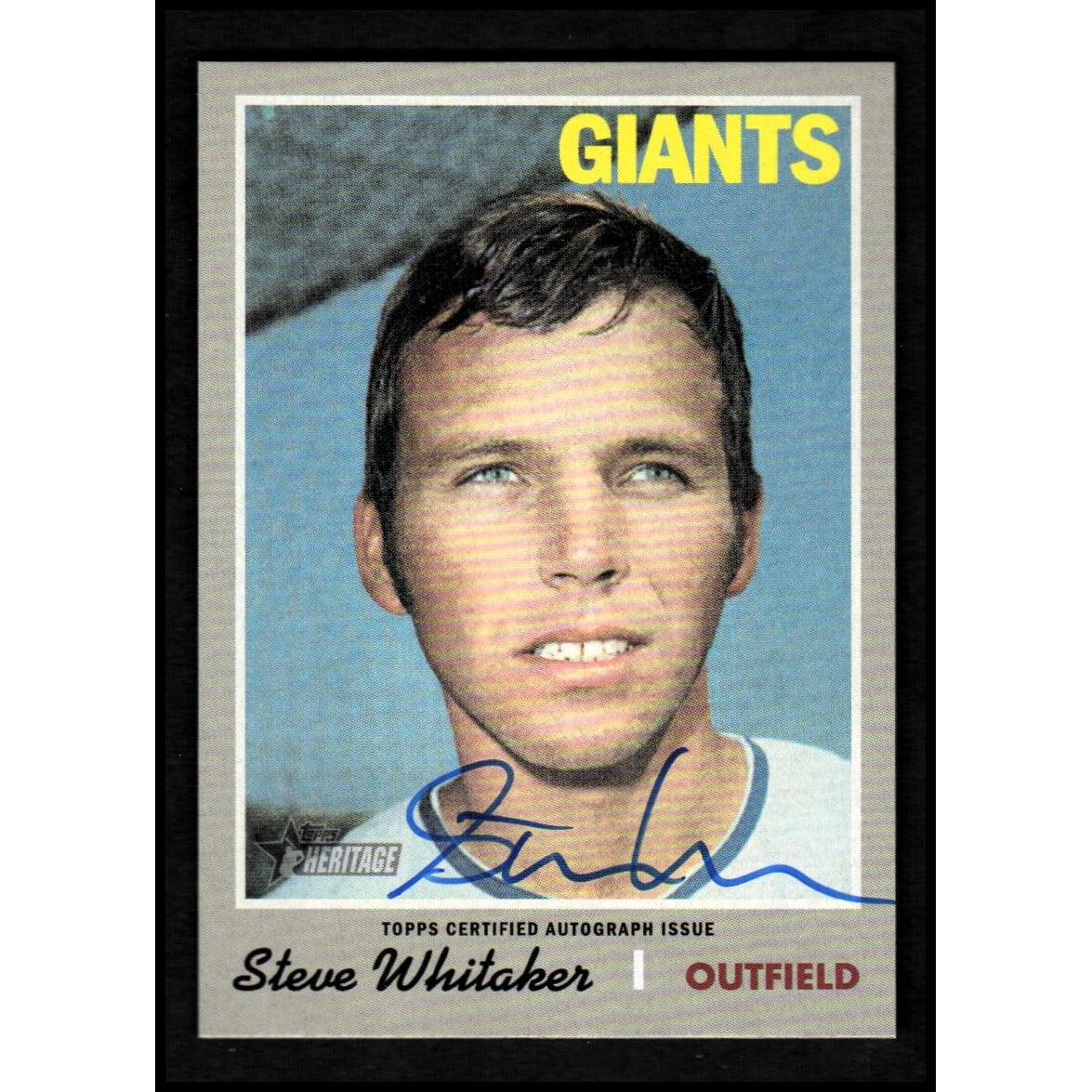 2019 Topps Heritage Real One Autographs #ROASW Steve Whitaker. rookie card picture