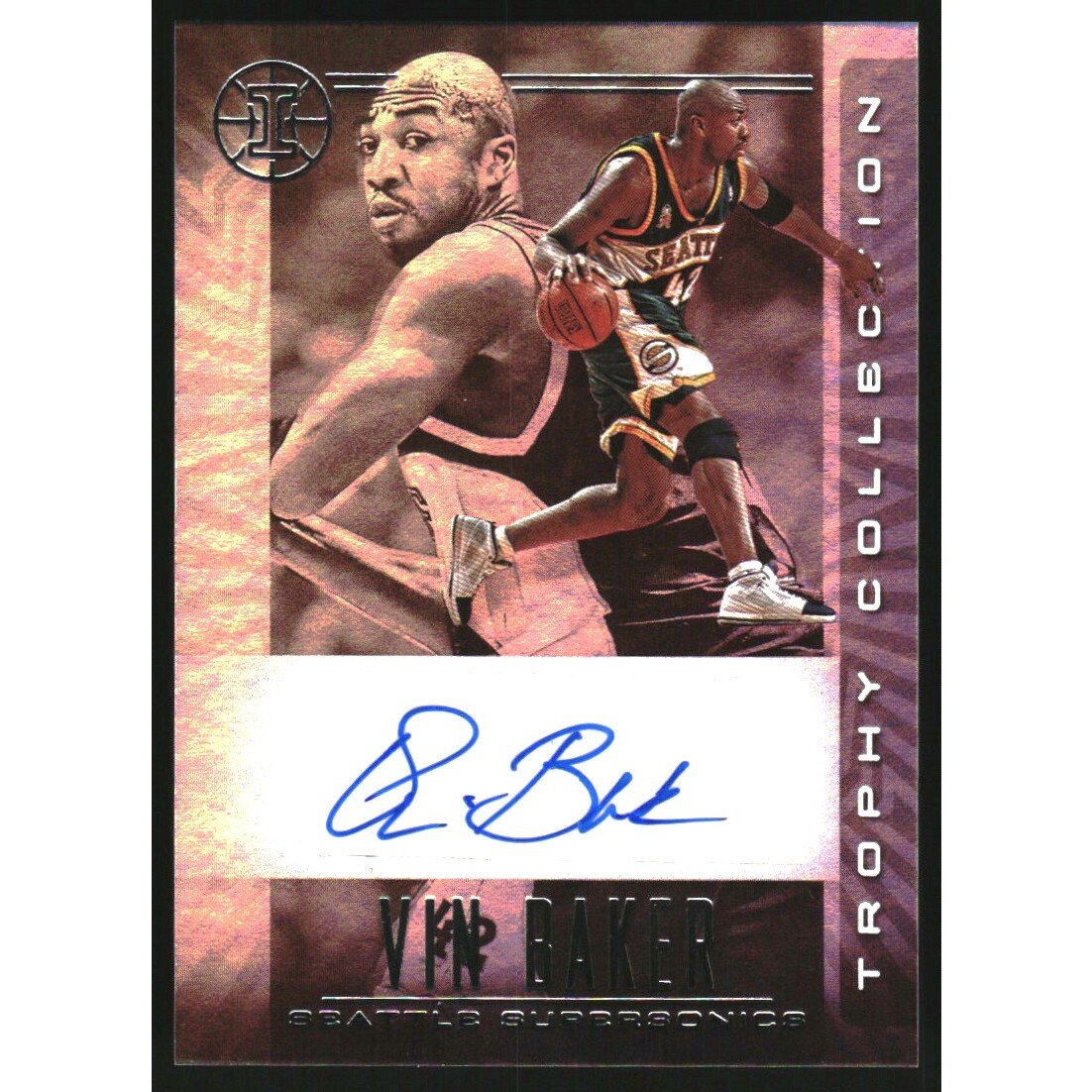 2019-20 Panini Illusions Trophy Collection Signatures #29 Vin Baker. rookie card picture