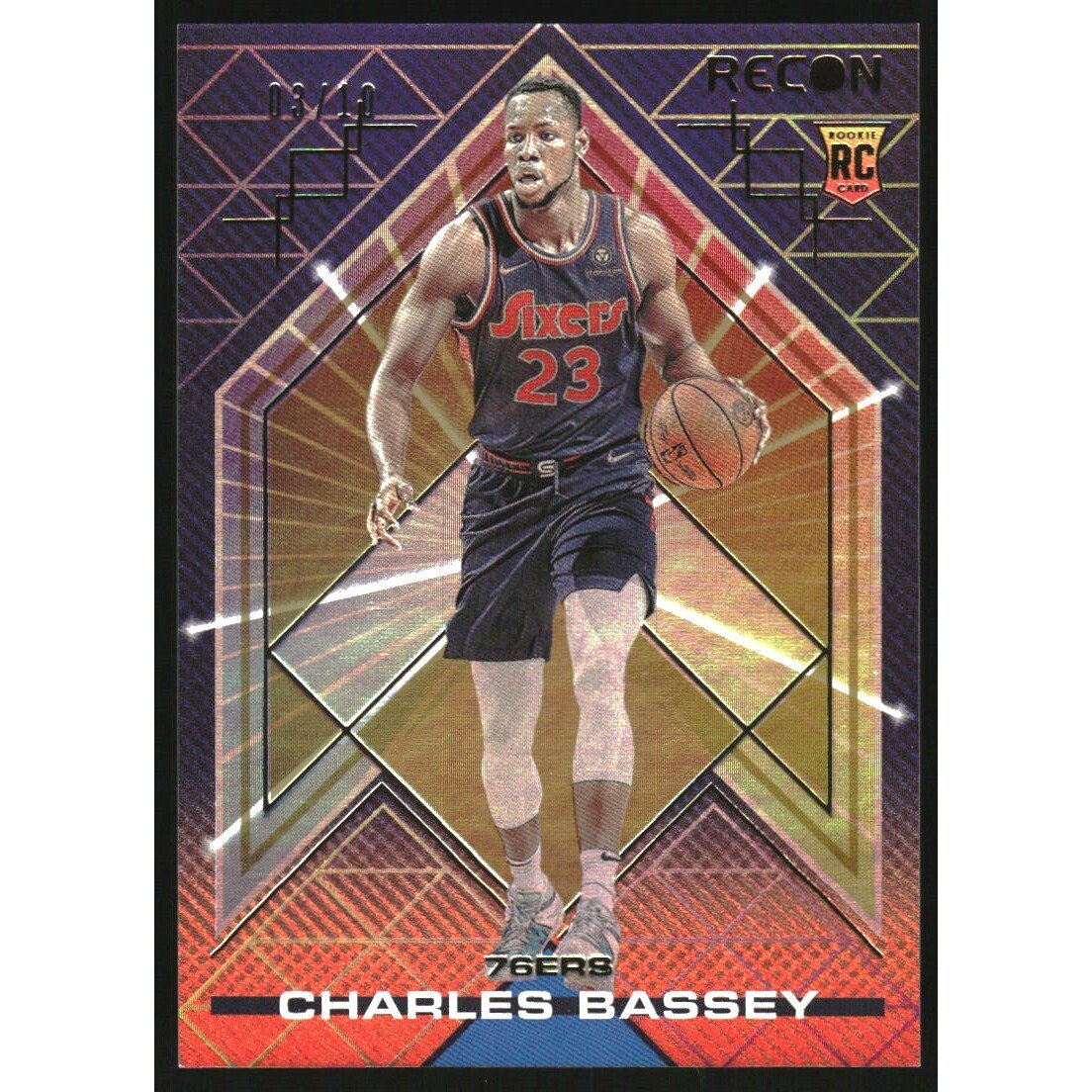 2021-22 Panini Recon Holo Gold #245 Charles Bassey. rookie card picture