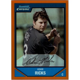 2007 Bowman Chrome Prospects Orange Refractors #BC143 Adam Ricks