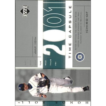 2002 Upper Deck Honor Roll Time Capsule Game Jersey #TCI2 Ichiro Suzuki 7-10-01
