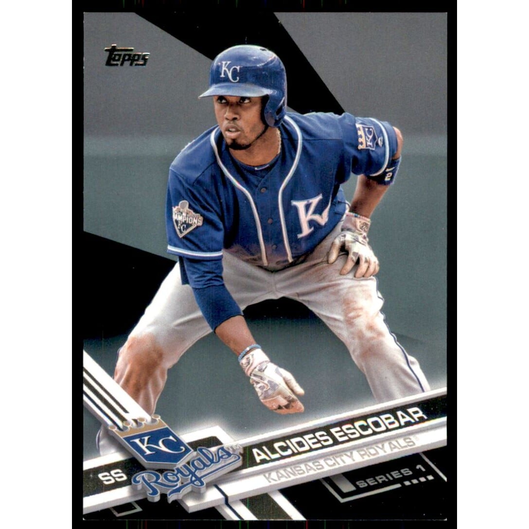2017 Topps Black #338 Alcides Escobar. rookie card picture