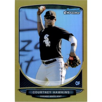 2013 Bowman Chrome Prospects Gold Refractors #BCP217 Courtney Hawkins