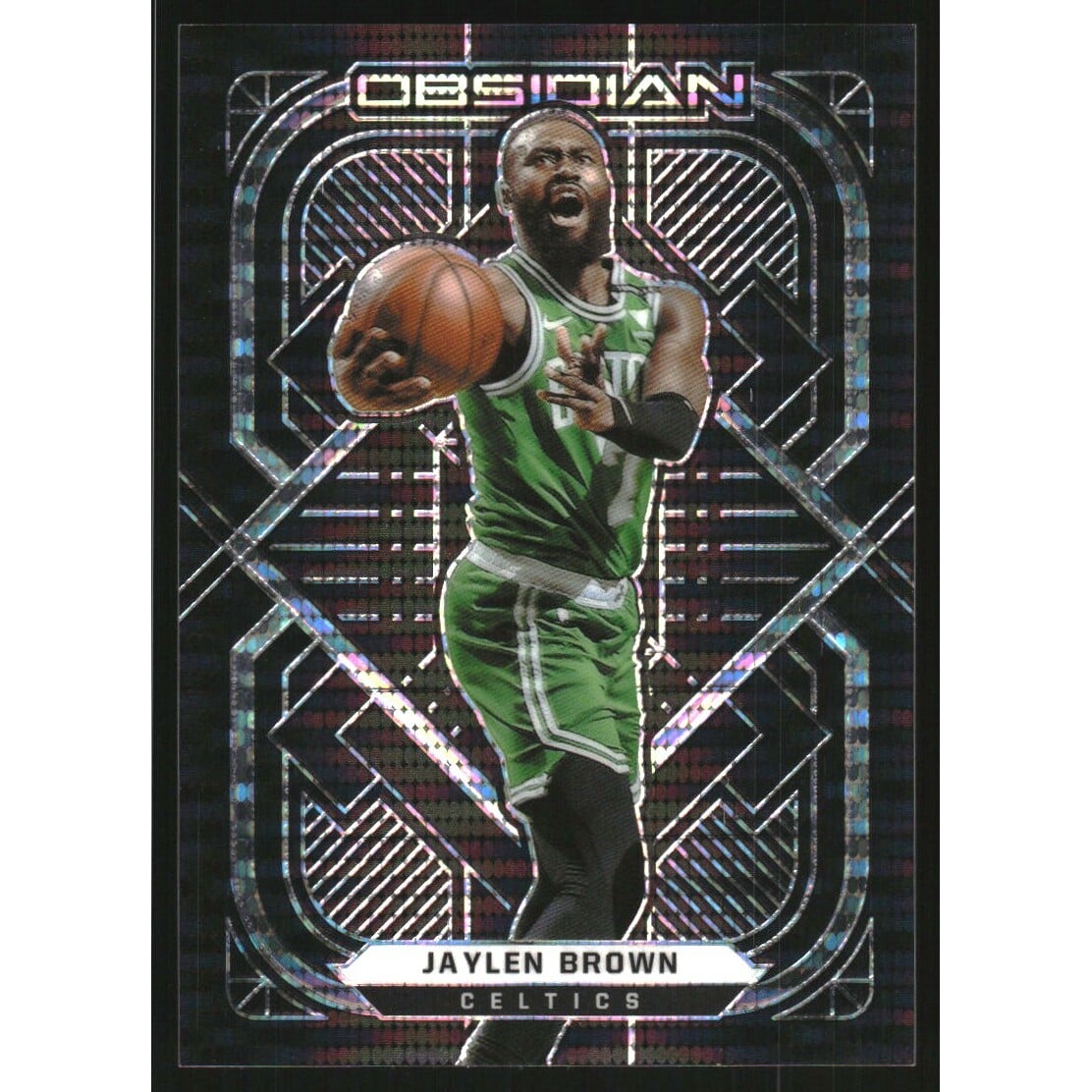 2020-21 Panini Obsidian Electric Etch Asia #24 Jaylen Brown. rookie card picture